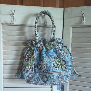 Vera Bradley Drawstring Purse In Bali Blue